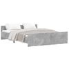 Cama Matrimonial | Cama Para Adultos | Estructura De Cama Con Cabecero Piecero Gris Hormigón 150x200cm Cfw502094