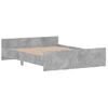 Cama Matrimonial | Cama Para Adultos | Estructura De Cama Con Cabecero Piecero Gris Hormigón 150x200cm Cfw502094