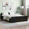 Cama Matrimonial | Cama Para Adultos | Estructura De Cama Con Cabecero Piecero Negro 135x190cm Cfw459763