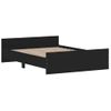 Cama Matrimonial | Cama Para Adultos | Estructura De Cama Con Cabecero Piecero Negro 135x190cm Cfw459763