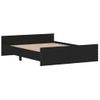 Cama Matrimonial | Cama Para Adultos | Estructura De Cama Con Cabecero Piecero Negro 150x200 Cm Cfw245895