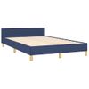 Cama Matrimonial | Cama Para Adultos | Estructura De Cama Con Cabecero Tela Azul 120x190 Cm Cfw470295