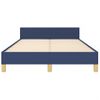 Cama Matrimonial | Cama Para Adultos | Estructura De Cama Con Cabecero Tela Azul 120x190 Cm Cfw470295