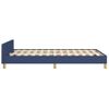 Cama Matrimonial | Cama Para Adultos | Estructura De Cama Con Cabecero Tela Azul 120x190 Cm Cfw470295