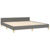 Cama Matrimonial | Cama Para Adultos | Estructura De Cama Con Cabecero Tela Gris Oscuro 160x200 Cm Cfw973725