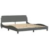 Cama Matrimonial | Cama Para Adultos | Estructura De Cama Con Cabecero Tela Gris Oscuro 180x200 Cm Cfw184761