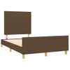 Cama Matrimonial | Cama Para Adultos | Estructura De Cama Con Cabecero Tela Marrón Oscuro 120x190 Cm Cfw611957