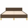 Cama Matrimonial | Cama Para Adultos | Estructura De Cama Con Cabecero Tela Marrón Oscuro 120x190 Cm Cfw611957