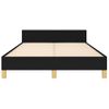 Cama Matrimonial | Cama Para Adultos | Estructura De Cama Con Cabecero Tela Negro 120x190 Cm Cfw192286