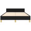 Cama Matrimonial | Cama Para Adultos | Estructura De Cama Con Cabecero Tela Negro 120x190 Cm Cfw815018