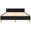 Cama Matrimonial | Cama Para Adultos | Estructura De Cama Con Cabecero Tela Negro 120x190 Cm Cfw739472