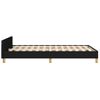 Cama Matrimonial | Cama Para Adultos | Estructura De Cama Con Cabecero Tela Negro 120x190 Cm Cfw155445