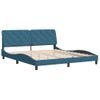 Cama Matrimonial | Cama Para Adultos | Estructura De Cama Con Cabecero Terciopelo Azul 180x200 Cm Cfw32271