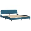 Cama Matrimonial | Cama Para Adultos | Estructura De Cama Con Cabecero Terciopelo Azul 180x200 Cm Cfw32271