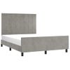 Cama Matrimonial | Cama Para Adultos | Estructura De Cama Con Cabecero Terciopelo Gris Claro 140x190cm Cfw356704