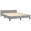 Cama Matrimonial | Cama Para Adultos | Estructura De Cama Con Cabecero Terciopelo Gris Claro 140x190cm Cfw356704