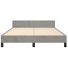 Cama Matrimonial | Cama Para Adultos | Estructura De Cama Con Cabecero Terciopelo Gris Claro 140x190cm Cfw356704