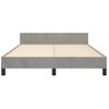 Cama Matrimonial | Cama Para Adultos | Estructura De Cama Con Cabecero Terciopelo Gris Claro 140x190cm Cfw893741