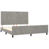 Cama Matrimonial | Cama Para Adultos | Estructura De Cama Con Cabecero Terciopelo Gris Claro 160x200cm Cfw848455