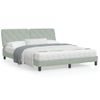 Cama Matrimonial | Cama Para Adultos | Estructura De Cama Con Cabecero Terciopelo Gris Claro 160x200cm Cfw81870