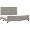 Cama Matrimonial | Cama Para Adultos | Estructura De Cama Con Cabecero Terciopelo Gris Claro 180x200cm Cfw360332