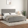 Cama Matrimonial | Cama Para Adultos | Estructura De Cama Con Cabecero Terciopelo Gris Claro 180x200cm Cfw938761