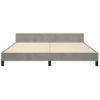 Cama Matrimonial | Cama Para Adultos | Estructura De Cama Con Cabecero Terciopelo Gris Claro 180x200cm Cfw938761