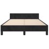 Cama Matrimonial | Cama Para Adultos | Estructura De Cama Con Cabecero Terciopelo Negro 120x190 Cm Cfw915878