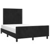 Cama Matrimonial | Cama Para Adultos | Estructura De Cama Con Cabecero Terciopelo Negro 120x190 Cm Cfw604437