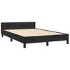 Cama Matrimonial | Cama Para Adultos | Estructura De Cama Con Cabecero Terciopelo Negro 120x190 Cm Cfw604437