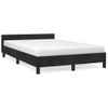 Cama Matrimonial | Cama Para Adultos | Estructura De Cama Con Cabecero Terciopelo Negro 120x190 Cm Cfw743788