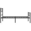 Cama Individual | Cama Para Adultos | Estructura De Cama Con Cabecero Y Estribo Metal Negro 100x190cm Cfw186685