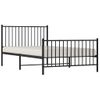 Cama Individual | Cama Para Adultos | Estructura De Cama Con Cabecero Y Estribo Metal Negro 107x203cm Cfw270376