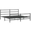 Cama Matrimonial | Cama Para Adultos | Estructura De Cama Con Cabecero Y Estribo Metal Negro 183x213cm Cfw379224