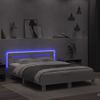 Cama Matrimonial | Cama Para Adultos | Estructura De Cama Con Cabecero Y Luces Led Blanco 140x200 Cm Cfw688150