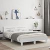 Cama Matrimonial | Cama Para Adultos | Estructura De Cama Con Cabecero Y Luces Led Blanco 150x200 Cm Cfw295800