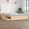 Cama Matrimonial | Cama Para Adultos | Estructura De Cama Con Cajones 140x190 Cm Cfw292432