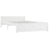 Cama Matrimonial | Cama Para Adultos | Estructura De Cama Con Cajones Blanco 120x200 Cm Cfw681191