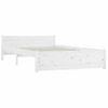 Cama Matrimonial | Cama Para Adultos | Estructura De Cama Con Cajones Blanco 140x190 Cm Cfw289251