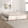 Cama Matrimonial | Cama Para Adultos | Estructura De Cama Con Cajones Blanco 140x200 Cm Cfw370160