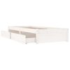 Cama Individual | Cama Para Adultos | Estructura De Cama Con Cajones Blanco 90x200 Cm Cfw627482