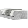 Cama Individual | Cama Para Adultos | Estructura De Cama Con Cajones Gris Hormigón 100x200 Cm Cfw519710