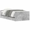 Cama Individual | Cama Para Adultos | Estructura De Cama Con Cajones Gris Hormigón 100x200 Cm Cfw519710