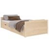 Cama Para Adultos | Estructura De Cama Con Cajones Madera Maciza De Pino 90x200 Cm Cfw917922