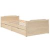 Cama Para Adultos | Estructura De Cama Con Cajones Madera Maciza De Pino 90x200 Cm Cfw917922