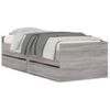 Cama Para Adulto | Cama Individual | Estructura De Cama Con Cajones Sonoma Gris 75x190 Cm Cfw363422