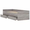 Cama Para Adulto | Cama Individual | Estructura De Cama Con Cajones Sonoma Gris 75x190 Cm Cfw363422