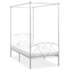 Cama Matrimonial | Cama Para Adultos | Estructura De Cama Con Dosel Metal Blanco 120x200 Cm Cfw413831