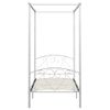 Cama Matrimonial | Cama Para Adultos | Estructura De Cama Con Dosel Metal Blanco 120x200 Cm Cfw413831