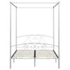 Cama Matrimonial | Cama Para Adultos | Estructura De Cama Con Dosel Metal Blanco 140x200 Cm Cfw575319